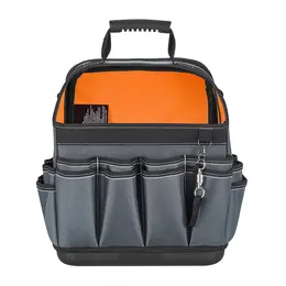 Product image of 13.2 Inch 39-Pocket Open Top Tool Bag with Hard Plastic Base, Shoulder Strap
