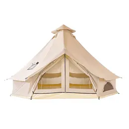 Product image of Oxford 4 Seasons Bell Tent, 13.12 Ft Yurt Tent with Stove Jack, Detachable Floor, 4 Person