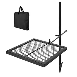 Product image of 16" Swivel Campfire Grill Grate, Steel, 360° Height Adjustable, Black