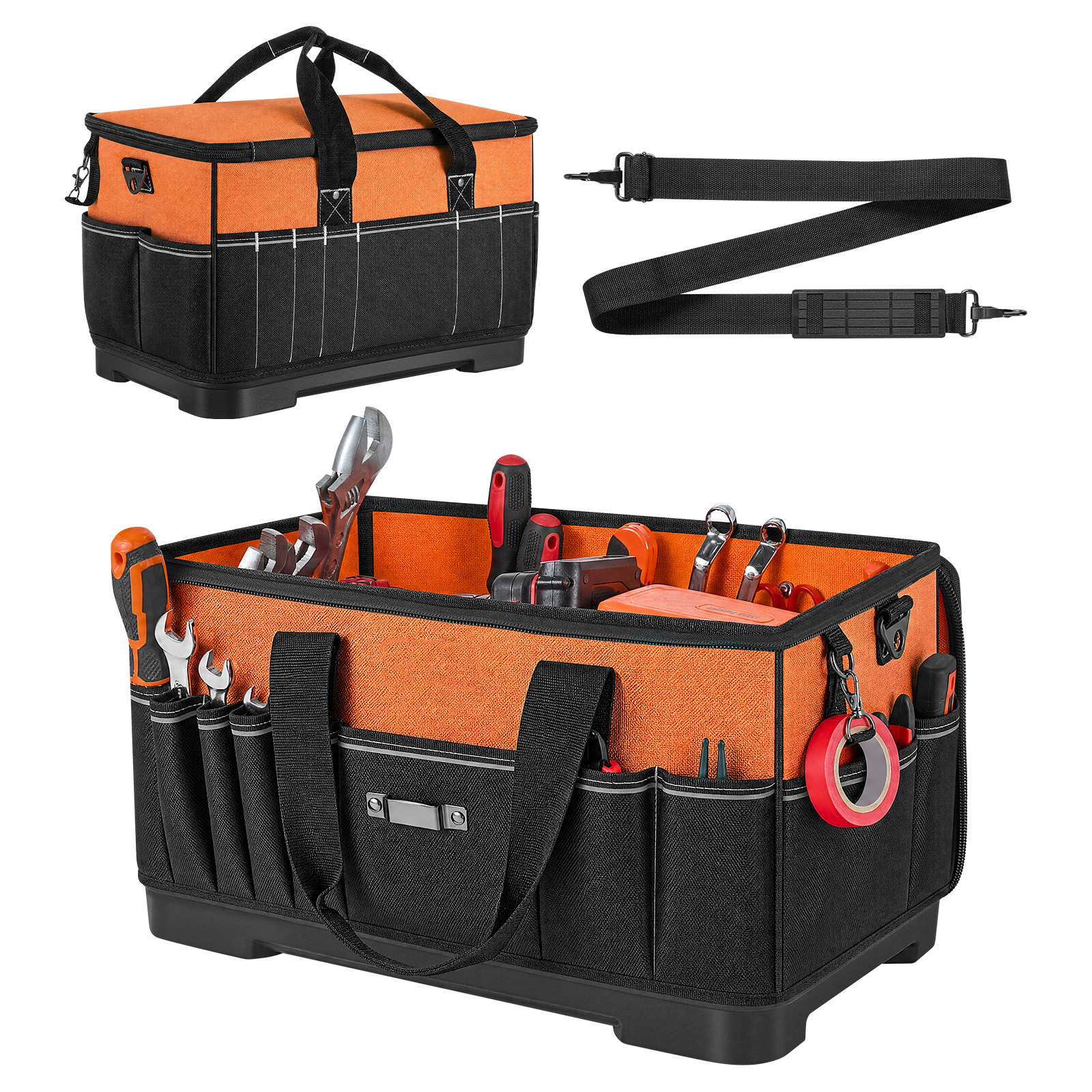 Main product image of 19.1 Inch Tool Bag, 33-Pocket, Water-Resistant Base, Adjustable Strap