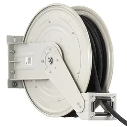 Product image of Grease Hose Reel, 1/4 In x 50 Ft, 10152 PSI, Auto Rewind, Steel Braided Hose
