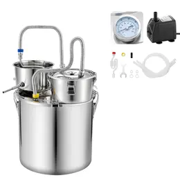 Product image of 8 GAL/ 30L Alcohol Still with Thumper Keg, Dual-scale Thermometer, Water Pump