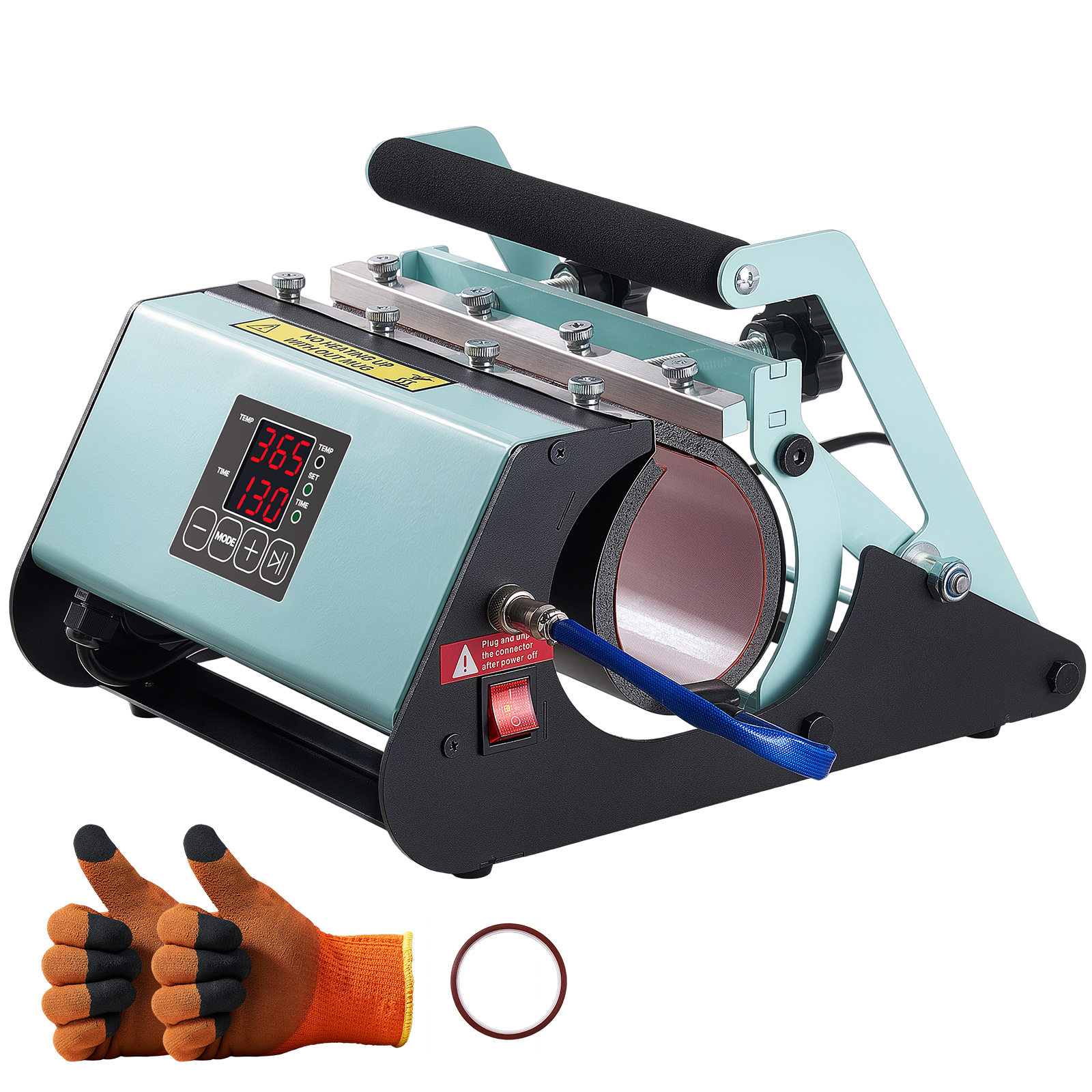Main product image of 11-30 Oz Tumbler Heat Press Machine for Sublimation, Black/Green