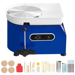 Product image of Pottery Wheel, 450W, 11 In, 60-300 RPM, Handle/Pedal Control, ABS Basin