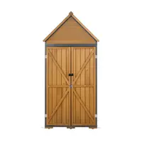 Product image of 44.09" x 66.93" Wood & Metal Outdoor Storage Shed with Lockable Doors and Sloped Roof