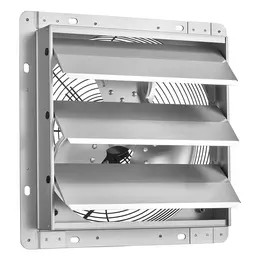 Product image of 12 Inch Wall Mounted Shutter Exhaust Fan, 1347 CFM, Automatic Louvers, Steel Housing