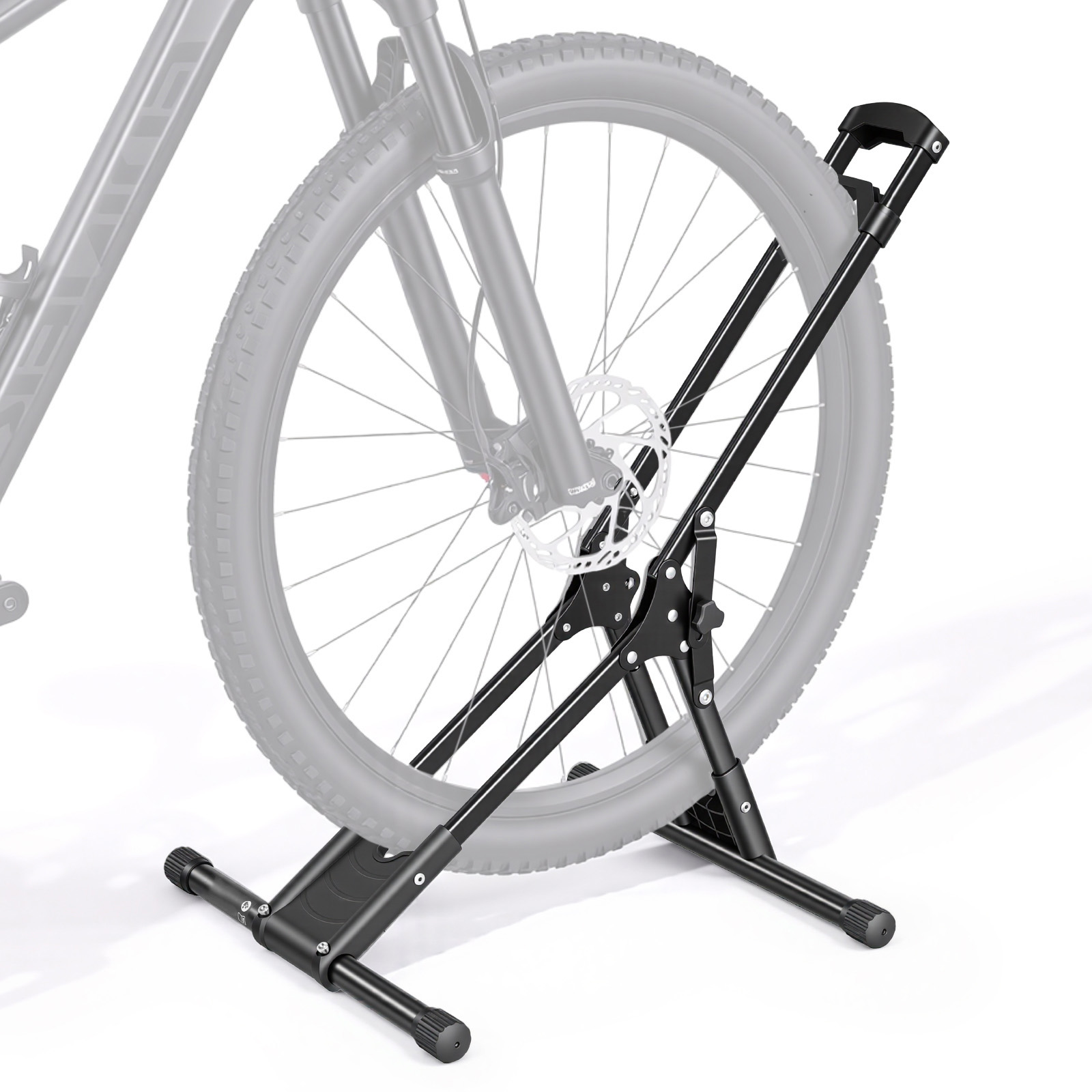 Main product image of Foldable Freestanding Carbon Steel Bike Stand, 20-29 In Wheel, Drill-Free, Black