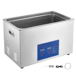 Product image of 30L Ultrasonic Parts Cleaner, 40kHz, Digital Time/Temp Control, Stainless Steel, Includes Baskets