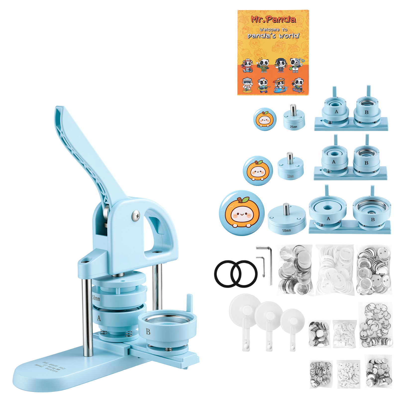 Main product image of Button Maker Machine, 1"/1.25"/2.25" (25/32/58mm) with Parts & Cutter
