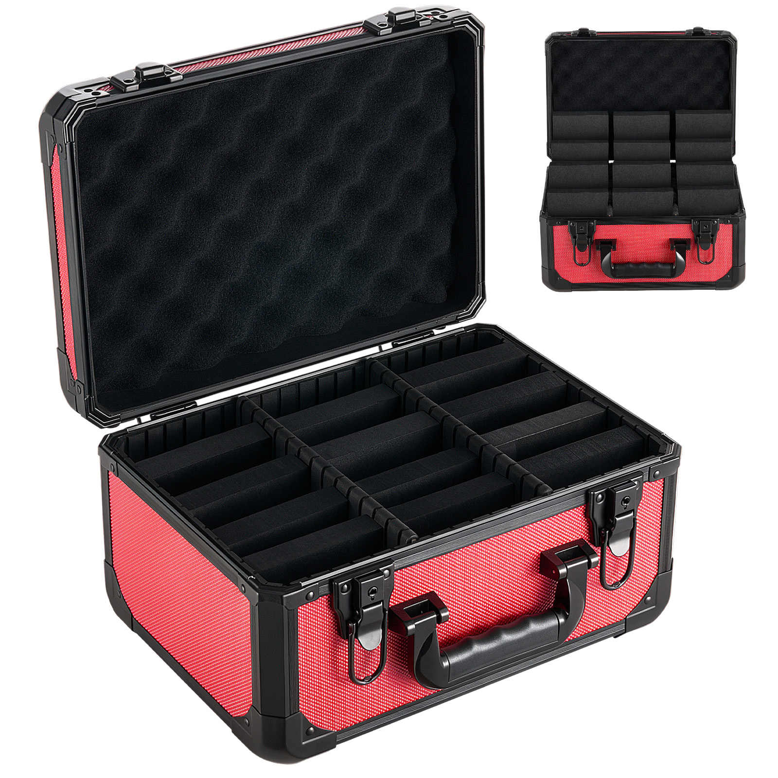 Main product image of 3-Row Graded Card Storage Case for 96 PSA, 76 SGC, 68 BGS Slabs, Lock, 12 Dividers