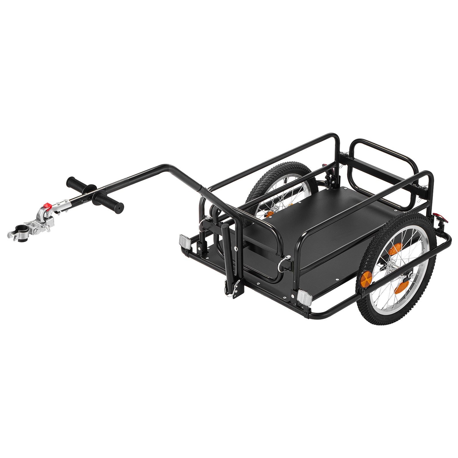 Main product image of 88 Lbs Bike Cargo Trailer, 2-in-1 Pushcart, Folding, 16-Inch Wheels, Carbon Steel