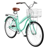 Product image of 26 In Beach Cruiser Bike, Single-Speed, Steel Frame, 330 Lbs Capacity, Mint Green