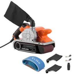 Product image of 11.5A Belt Sander, 4 x 24 in., 6 Variable Speeds, 900-1550 FPM