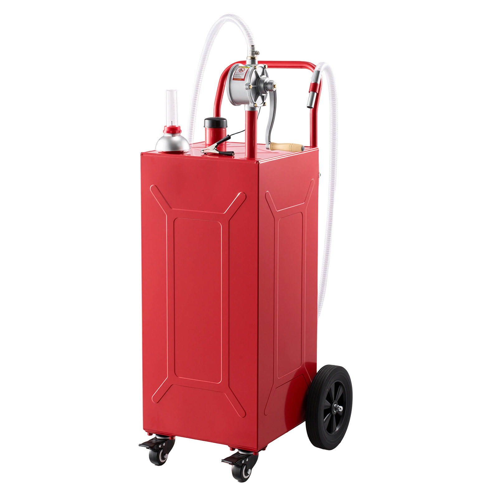Main product image of 30 Gallon Carbon Steel Portable Fuel Caddy with Manual Pump, 4 Wheels