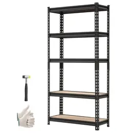 Product image of 5-Tier Adjustable Metal Storage Shelves, 2000 Lbs Capacity, 29.88"W x 12.17"D x 59.84"H
