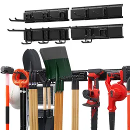 Product image of 66 Inch Wall Mount Garage Tool Organizer, 800 Lbs, 4 Rails, 10 Hooks
