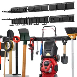 Product image of 99 Inch Wall Mount Tool Organizer, 1200 Lbs Capacity, 6 Rails, 16 Hooks
