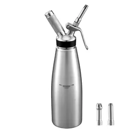 Product image of 304 Stainless Steel Whipped Cream Dispenser, 1000ml, 3 Nozzles, Cleaning Brush
