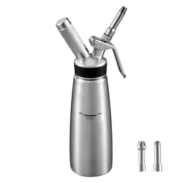 Product image of 304 Stainless Steel Whipped Cream Dispenser, 500ml, 3 Nozzles, Cleaning Brush