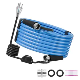 Product image of 50FT Heated Drinking Water Hose, 1/2" ID, -45°F, Thermostat, Lead-Free