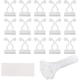 Product image of 150 White Vine Clips with Green Cable Ties and Garden Wire