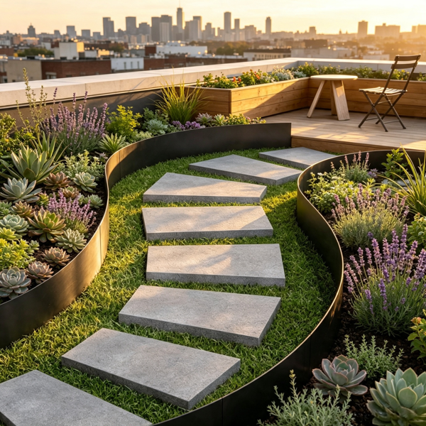 Main product image of 6-Pack Steel Landscape Edging, 40 x 8 in, Black, Bendable, Rust-Resistant