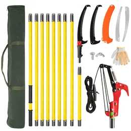 Product image of 24ft Manual Pole Saw with Steel Blade & Scissor Pruner