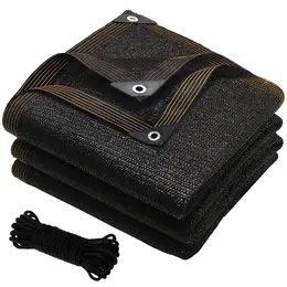 Product image of Black Shade Cloth with Reinforced Grommets for Outdoor Use
