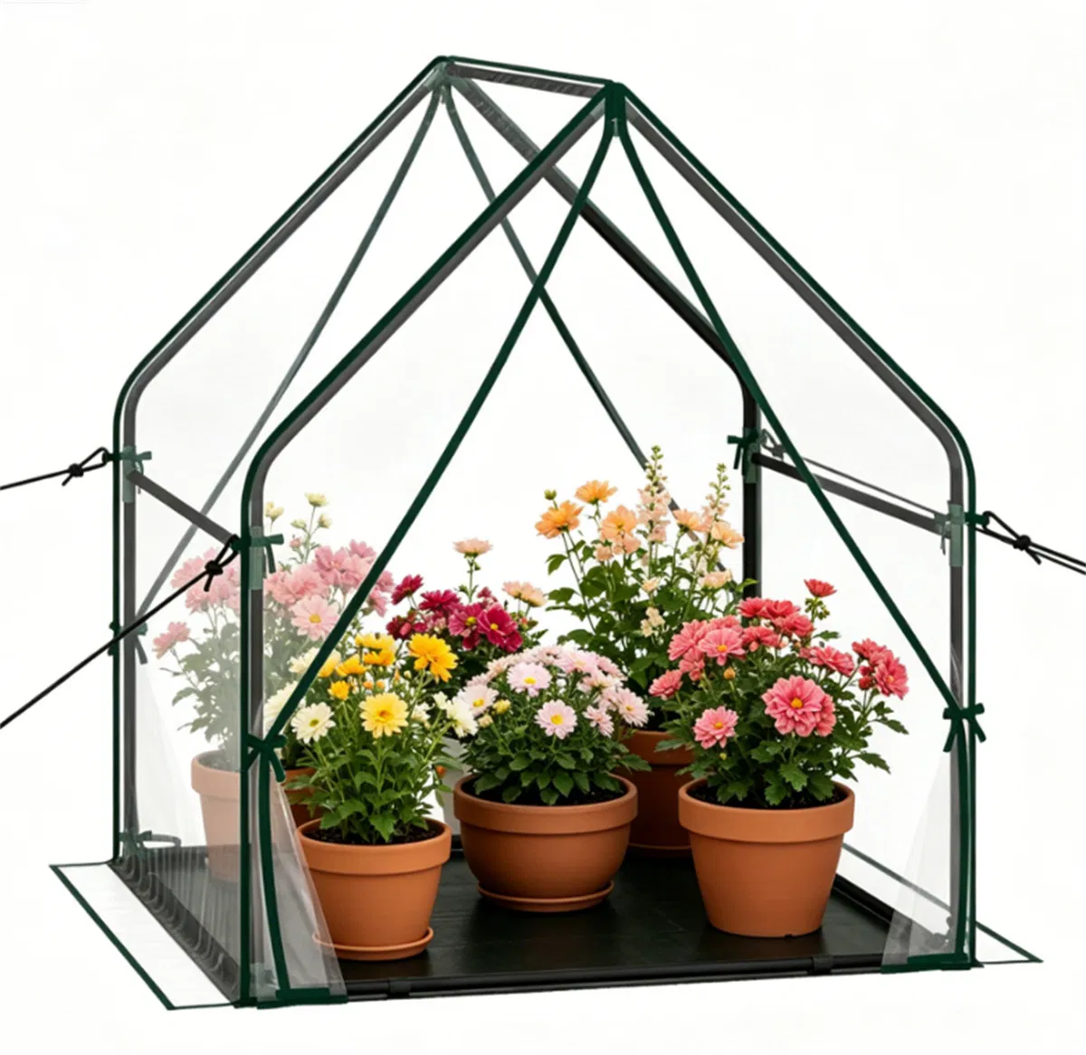 Main product image of 36" x 36" x 43" Outdoor Greenhouse with Detachable PE Mat, Metal Frame