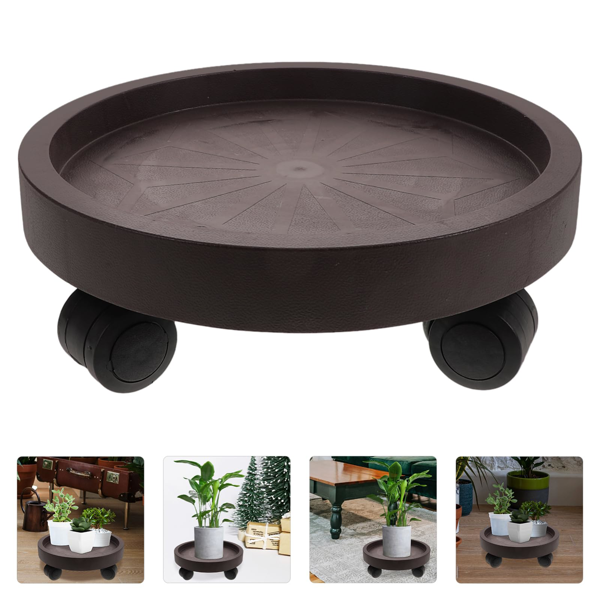 Main product image of 8-piece 13 Inch Circular Plant Cages with Wheels, 165 lb Capacity