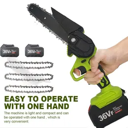 Product image of 6in Cordless Electric Chainsaw Kit, 2-Battery