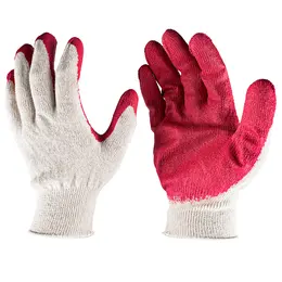 Product image of Red Latex Work Gloves, 10 Gauge TC Knit, Smooth Coated Palm, 10 Pairs