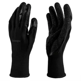 Product image of Black NCG Crinkle Latex Coated Seamless Knit Gloves, 8 Pairs