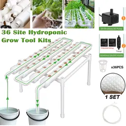 Product image of 36-Site PVC Hydroponic Grow System with Water Pump