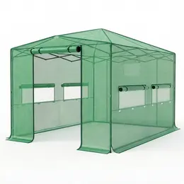 Product image of 8x12ft Foldable Greenhouse, PE Mesh, Sprayed Iron Frame, Green