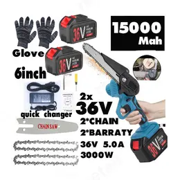 Product image of 36V 6in Cordless Electric Chainsaw with 2 Batteries