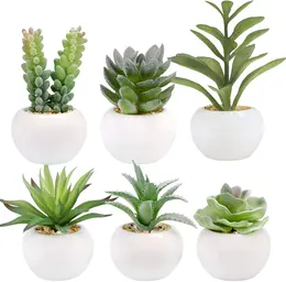 Product image of Small Artificial Succulents, 6-Pack, Ceramic Pots