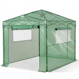 Product image of 8x6ft Foldable Greenhouse, PE Mesh Cover, Coated Iron Frame