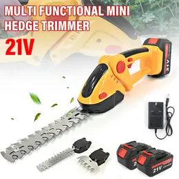 Product image of 21V Cordless 2-in-1 Hedge Trimmer and Grass Shear with 2 Batteries