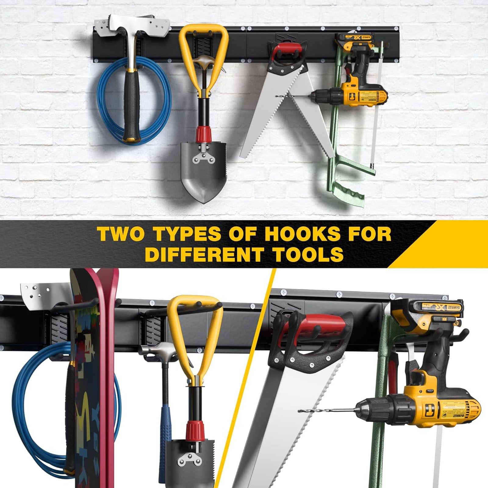 Main product image of 3-Pack Wall Mount Tool Storage Racks, Long Hooks