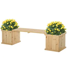 Product image of Wooden Planter Bench Combination, 37L, 69 x 15 x 16 in.