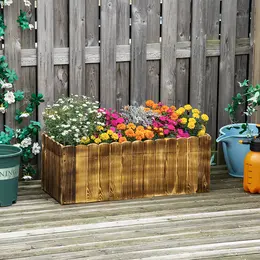 Product image of Outsunny 70L Wooden Raised Garden Bed, 80x33x30cm