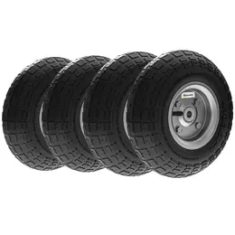 Product image of Outsunny 10" Pneumatic Wheels, 4-Pack, Black