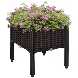 Product image of Outsunny 26L Elevated Garden Planter, Brown PP