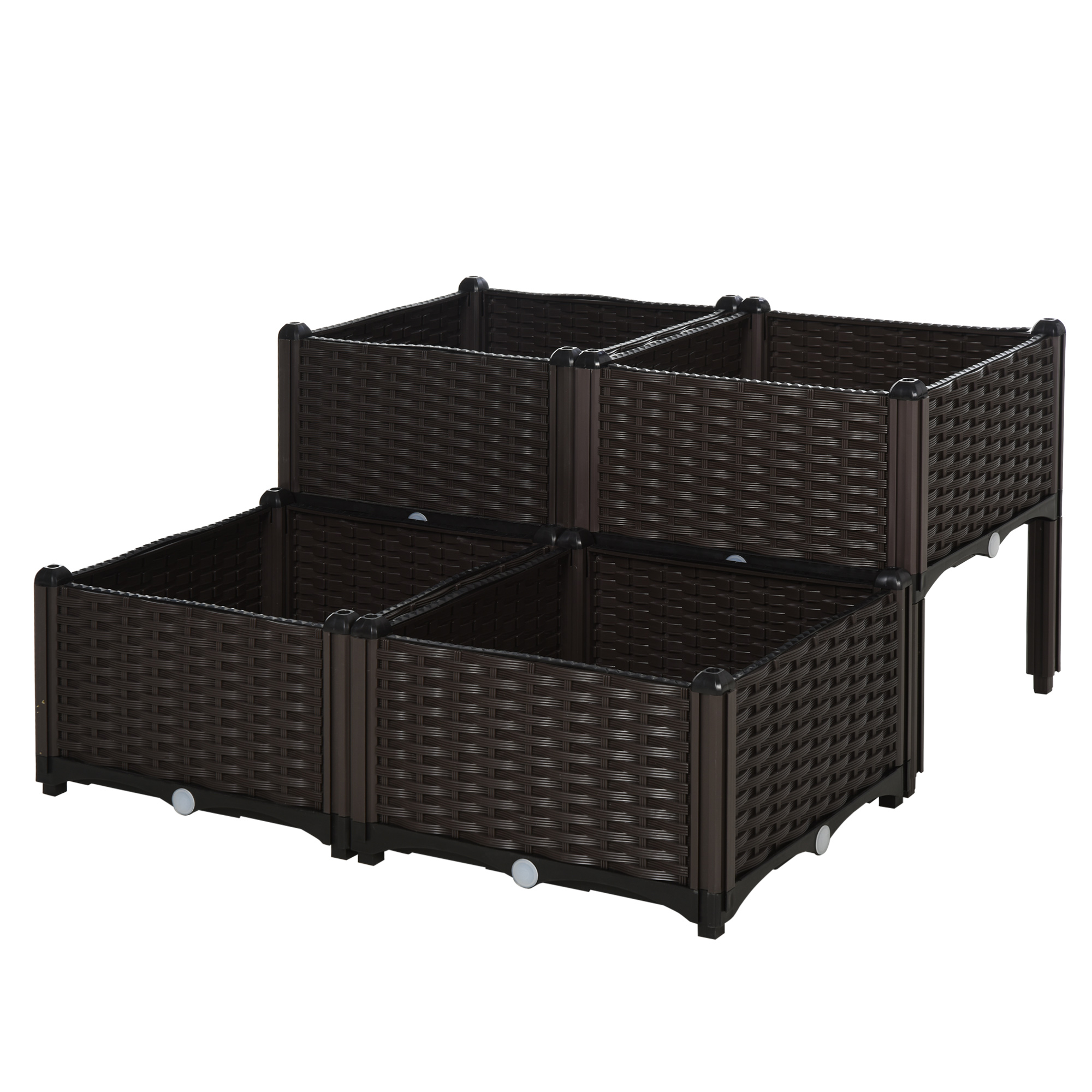 Main product image of Four Piece Set 26L PP Elevated Planter Boxes