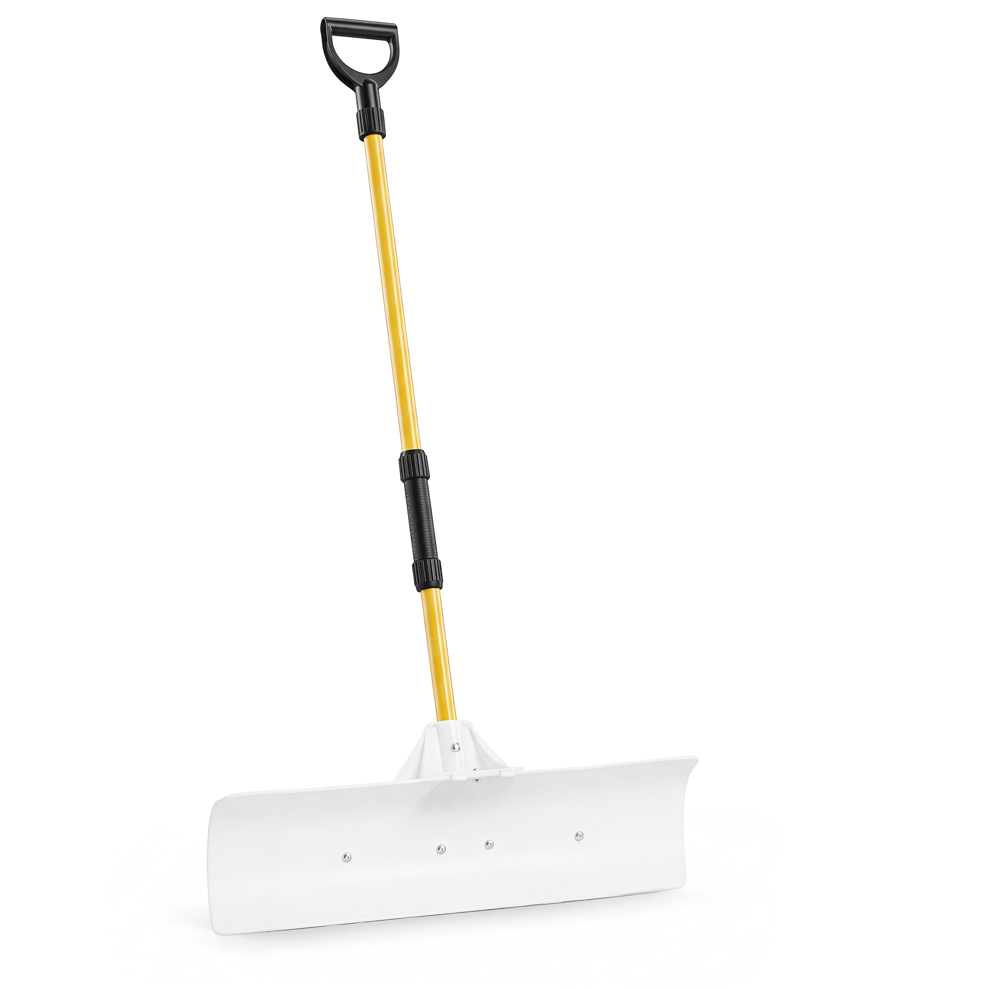 Main product image of Wide Plastic Snow Pusher Shovel with Handle, White