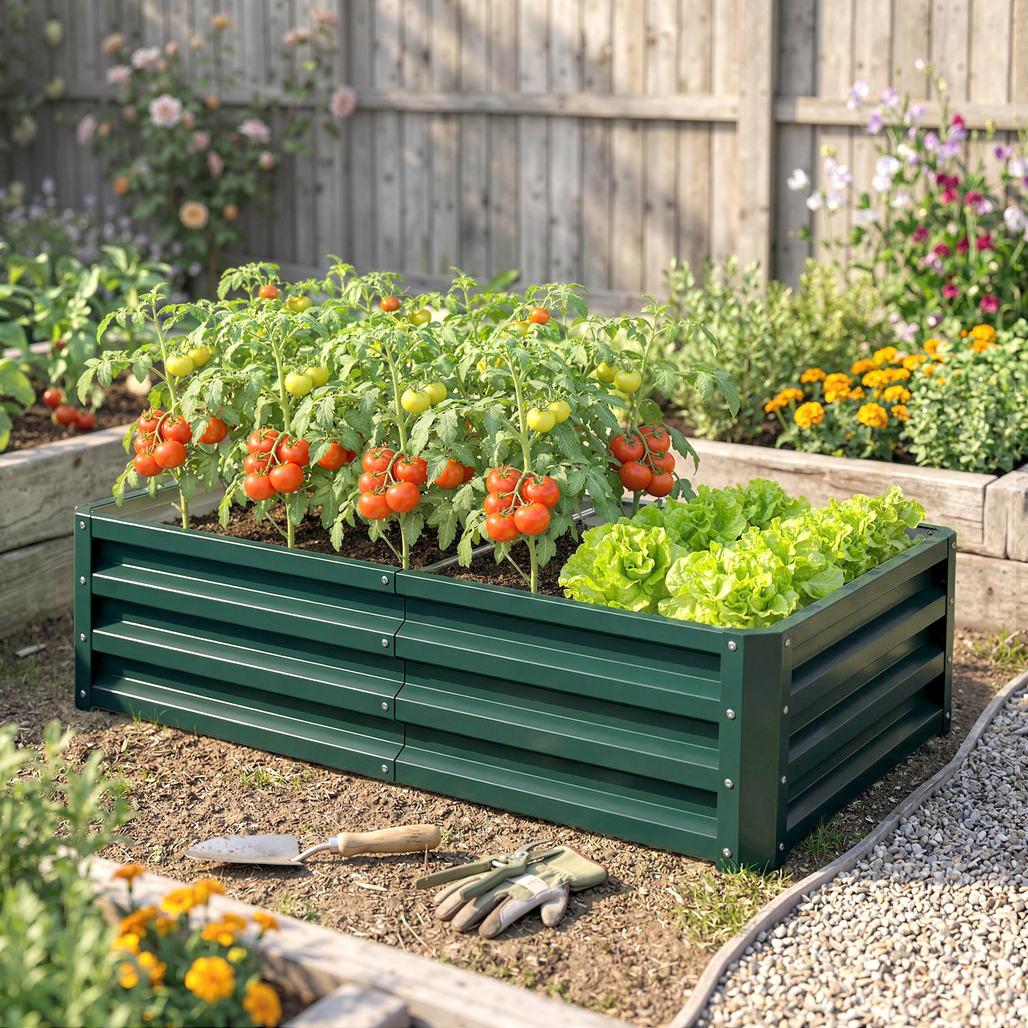 Main product image of Galvanized Steel Elevated Outdoor Planter Boxes