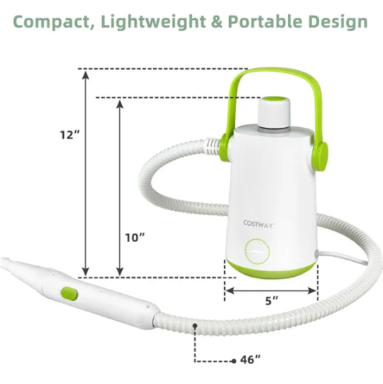 Main product image of Multipurpose Steam Cleaner, 2-3 Bar Pressure, 10.2oz Tank, Continuous Cleaning