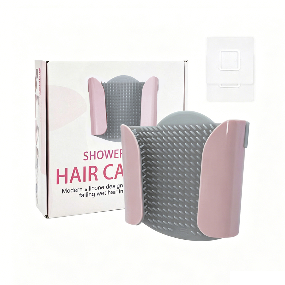 Main product image of Silicone Wall-Mounted Shower Hair Catcher, Drain Protector
