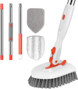Product image of 3-in-1 Floor Scrub Brush with 52-Inch Adjustable Handle